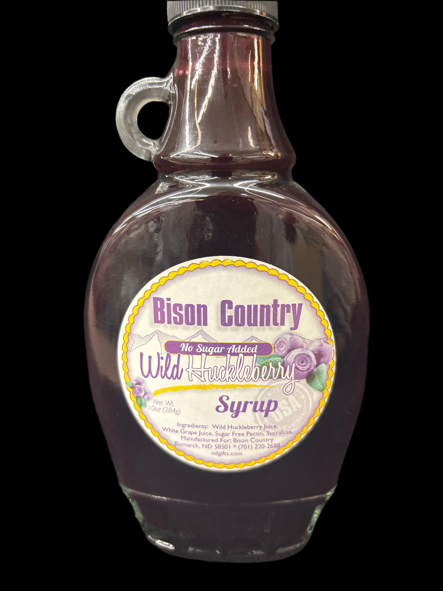 No Sugar Added Huckleberry Syrup 10oz
