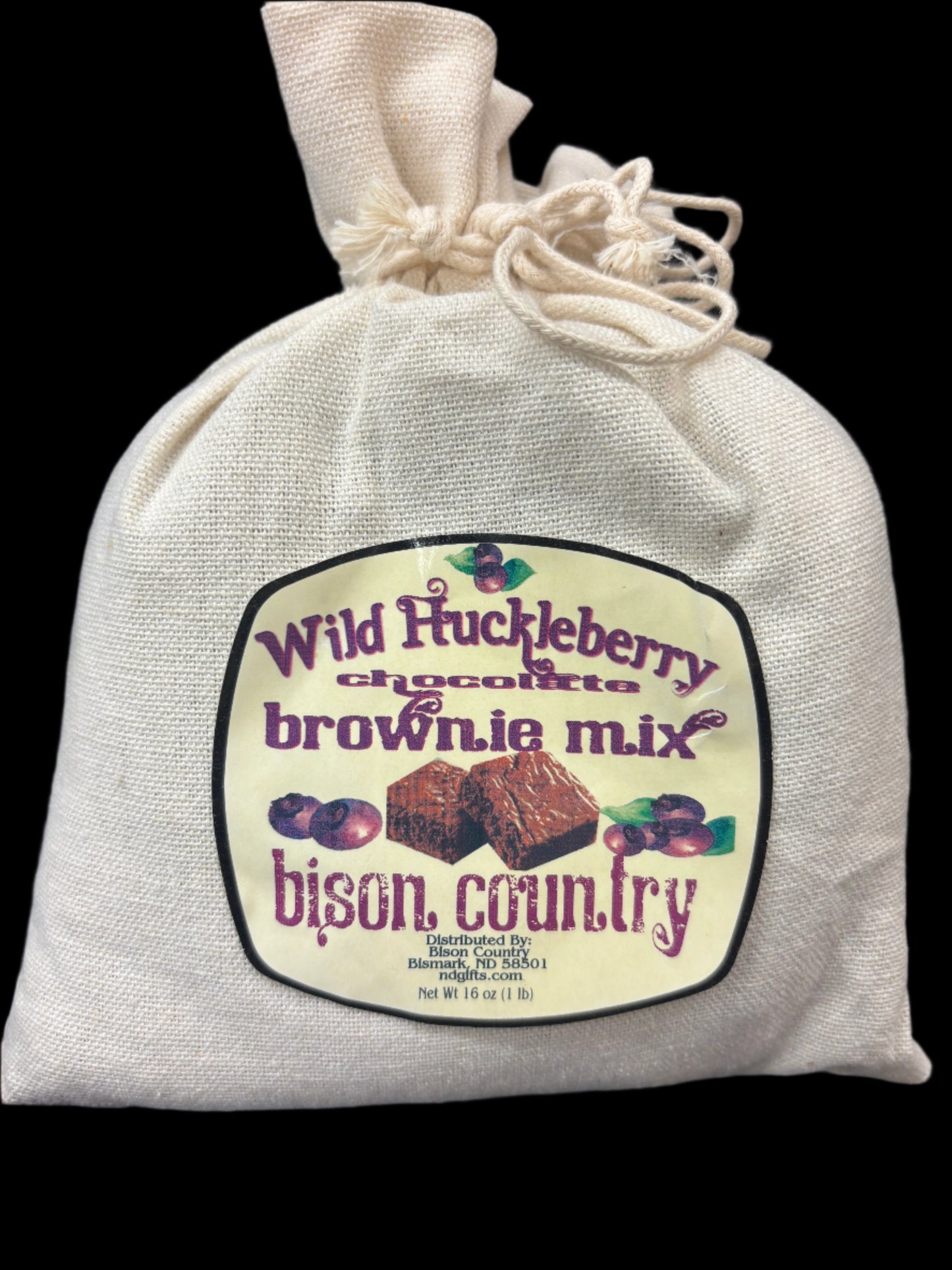 Huckleberry Brownie Mix 1 lb Bag