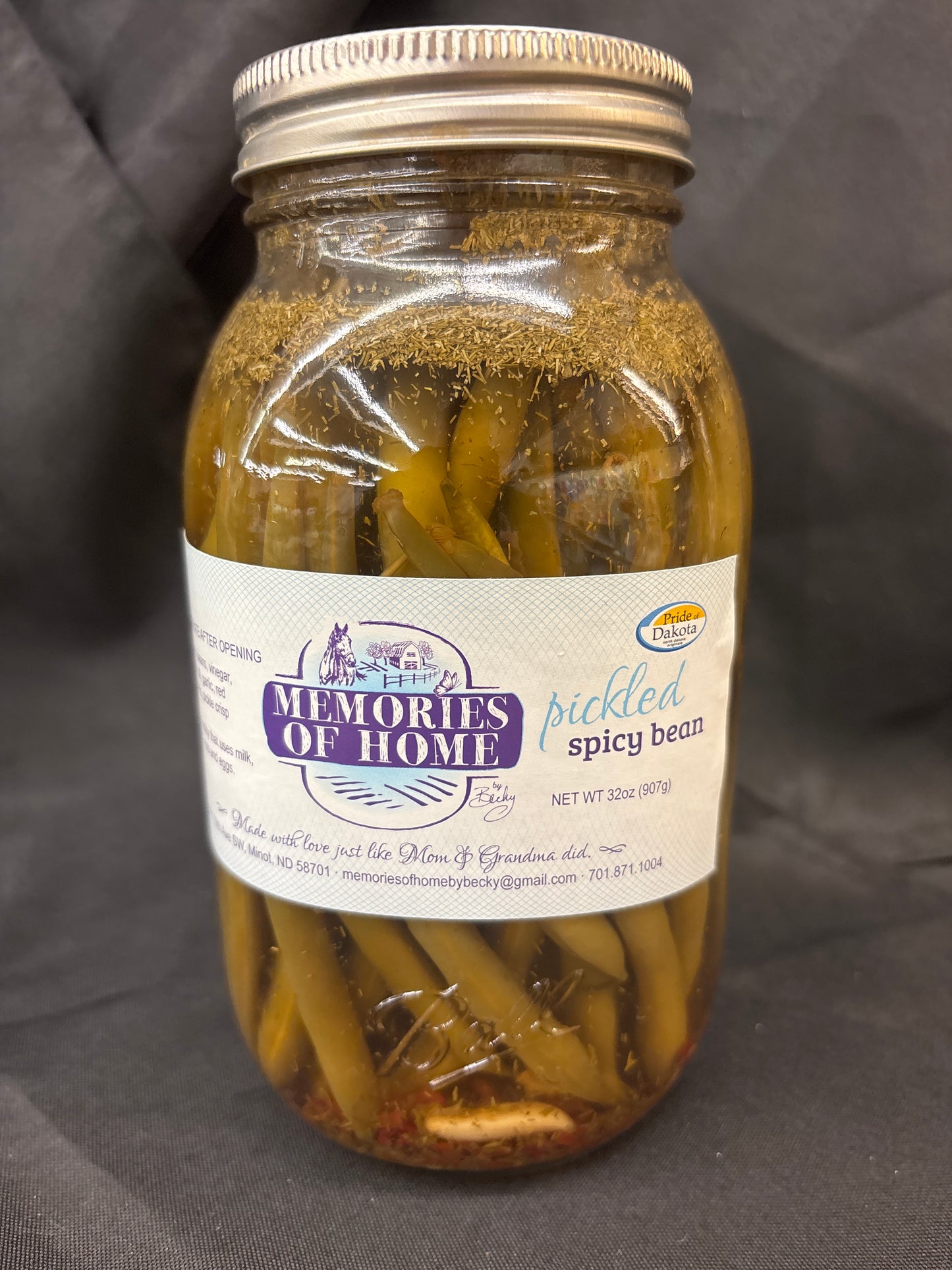 Pickled Beans Spicy - 1 Quart Jar