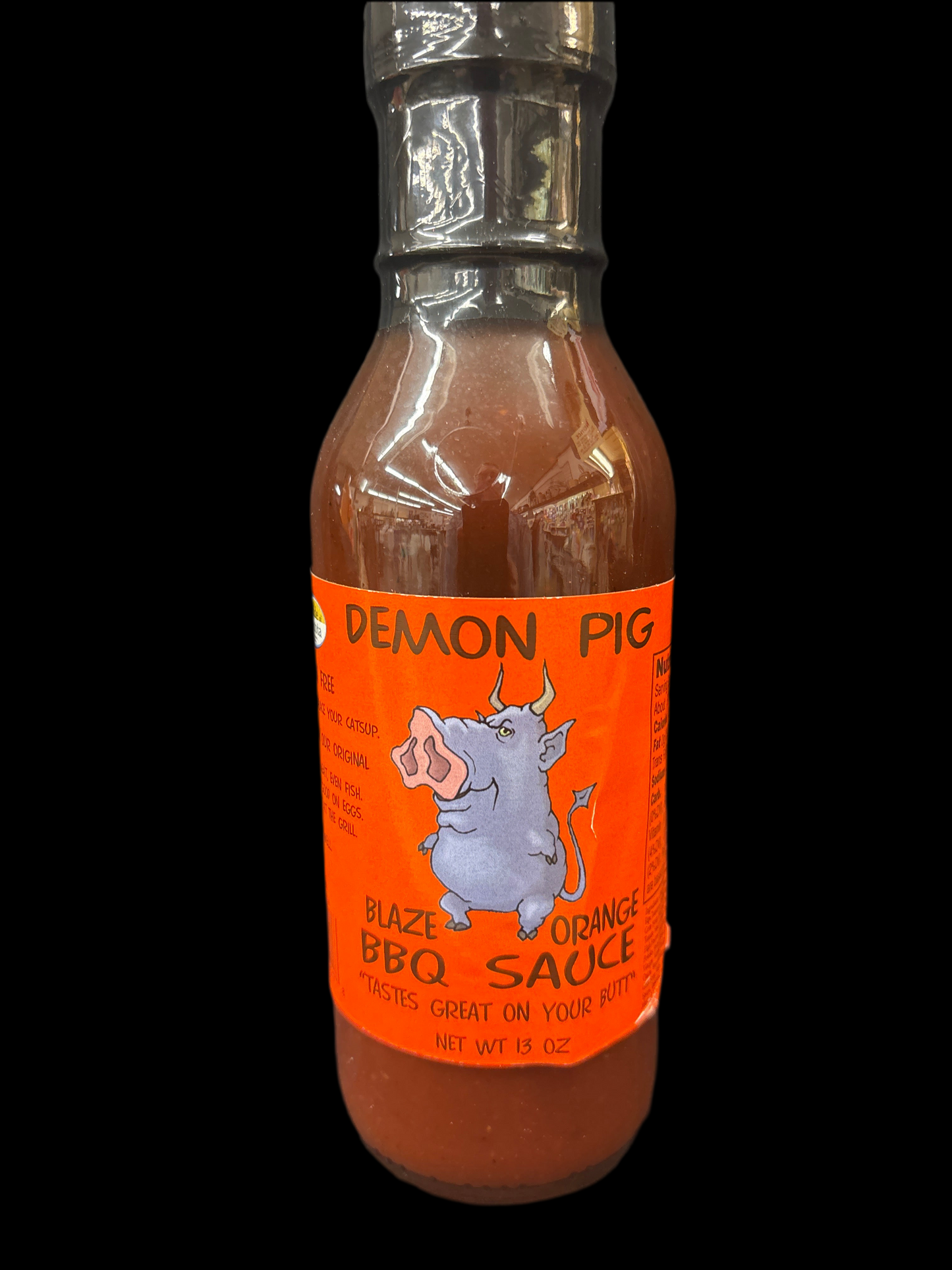 Demon Pig Blaze Orange BBQ Sauce (Hot & Spicy) 13oz Gluten Free