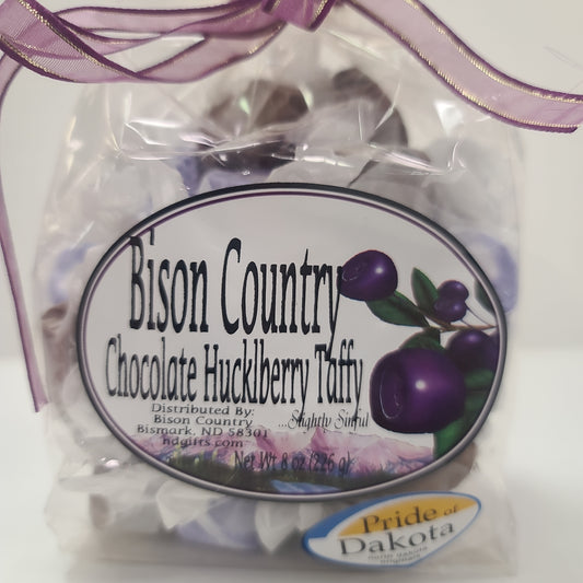 CHOCOLATE HUCKLEBERRY TAFFY 8oz