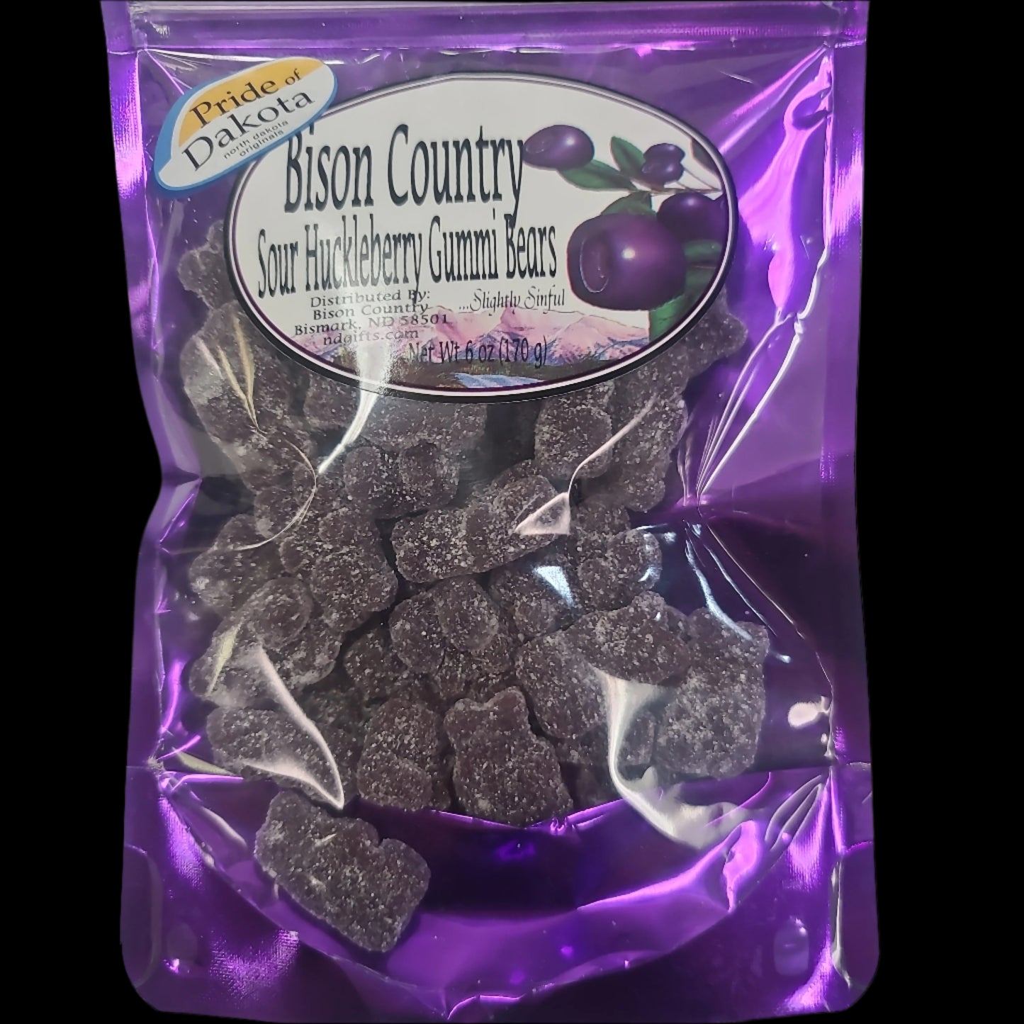 SOUR HUCKLEBERRY GUMMI BEARS 6 oz