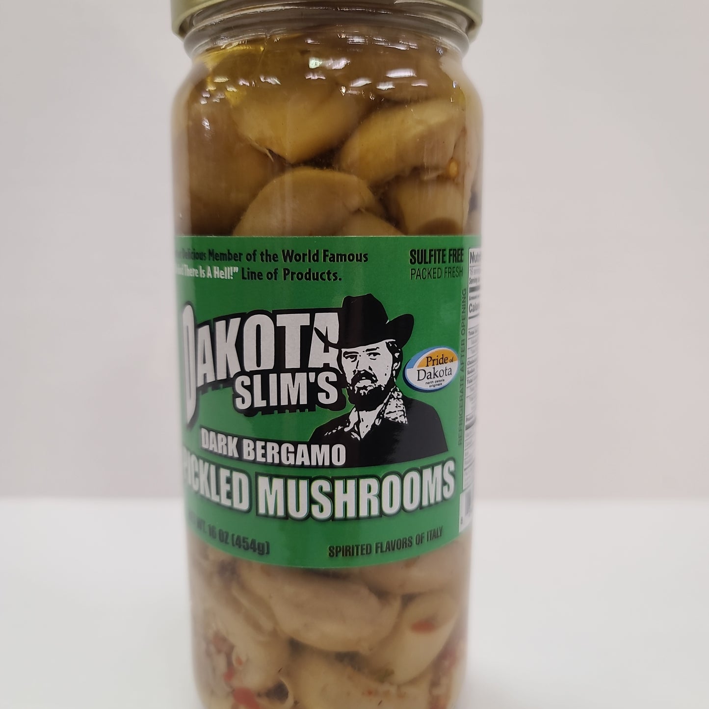 Dakota Slim's Dark Bergamo Pickled Mushrooms 16oz