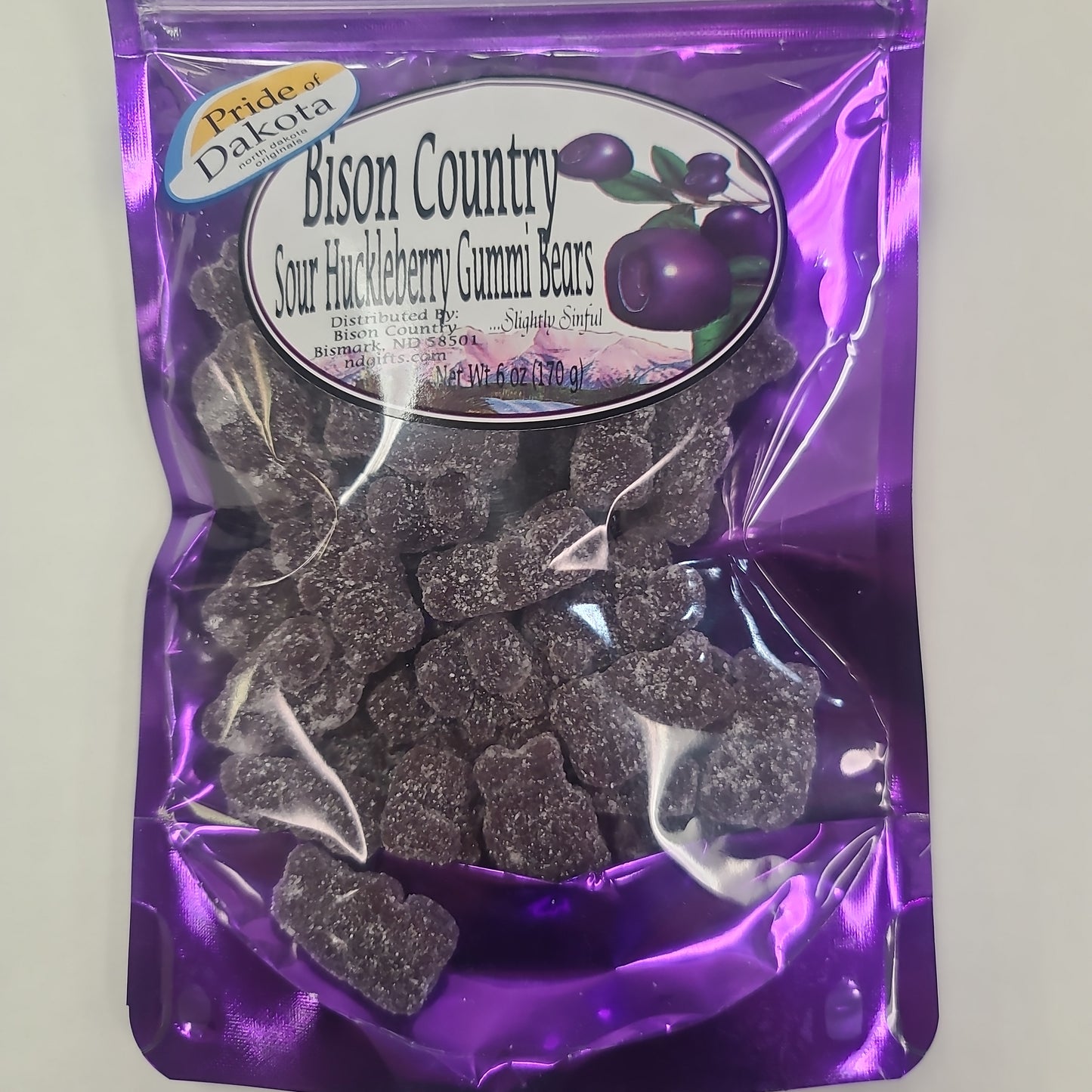 SOUR HUCKLEBERRY GUMMI BEARS 6 oz