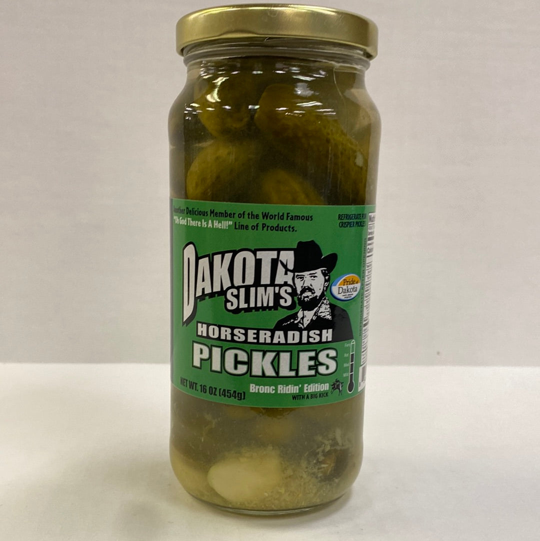 Dakota Slim's Horseradish Pickles 16oz