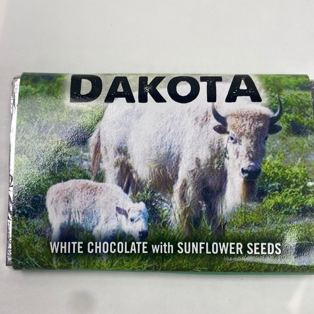 Mikey's Country Candy Dakota Buffalo Bar White Chocolate with Sunflower Seeds