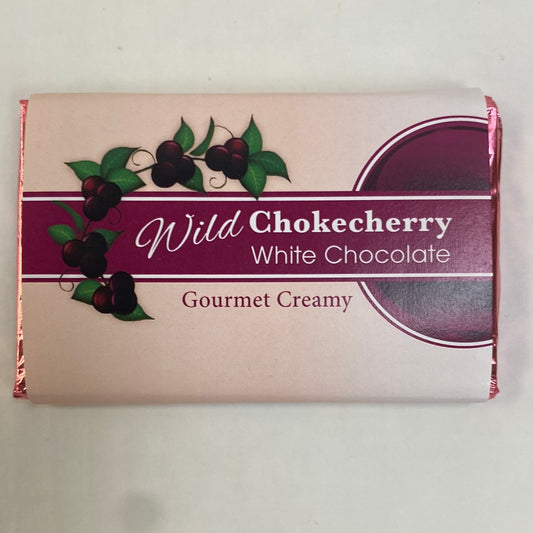 Chokecherry White Chocolate Candy Bar