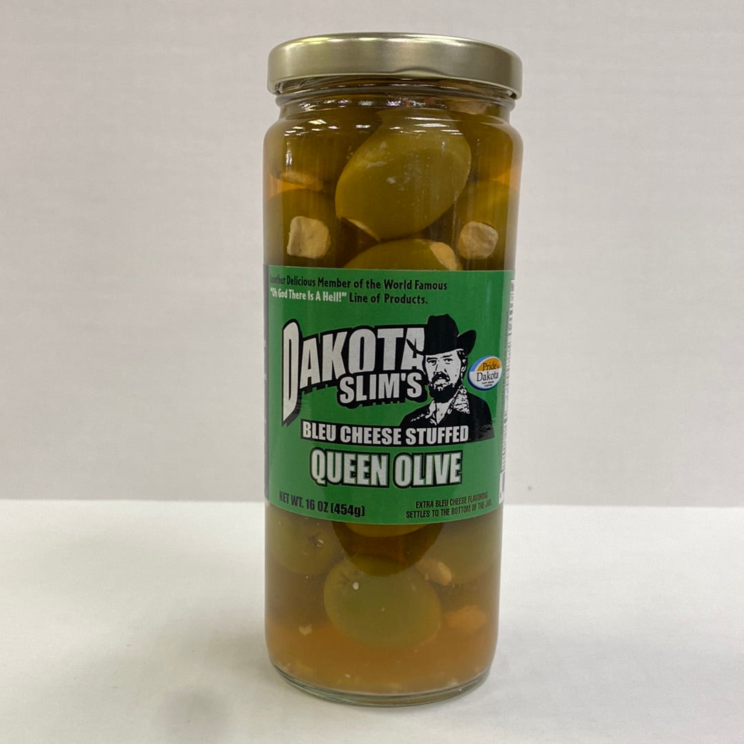 Dakota Slim's Bleu Cheese Queen Olives 16oz