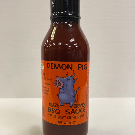 Demon Pig Blaze Orange BBQ Sauce (Hot & Spicy) 13oz